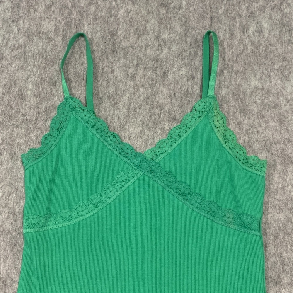 Ambiance Women's Slim Ribbed Tank Lace Trim Adjustable Strap Mini Dress - Size M - Picture 3 of 9